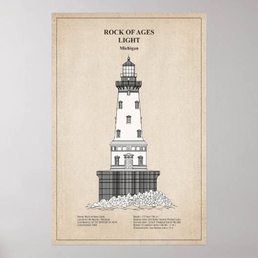 Poster Phare Rock of Ages - Michigan - SBD (Devant)
