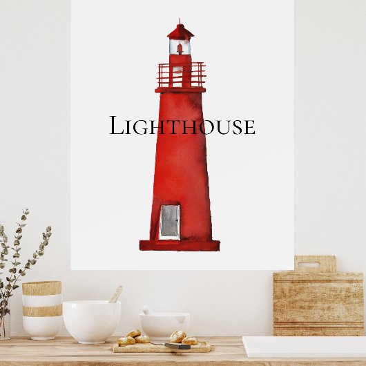 Poster Phare rouge (Cuisine)
