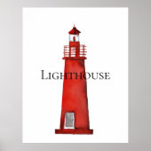 Poster Phare rouge (Devant)