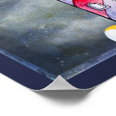 Poster Phare rouge avec un Arrière - plan Stormy (Coin)