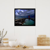 Poster Phare sous ciel tempétueux (Cuisine)