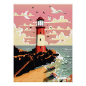 Poster Phare vintage (Devant)