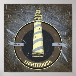 Poster Phare vintage   1960