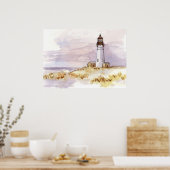 Poster Phare Winter Snow Michigan Ocean Ice (Cuisine)