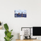 Poster phares de la côte du golfe (Bureau à domicile)