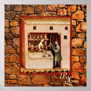 Poster PHARMACIE ANTIQUE, Pharmaciste, Médecine, Pharmaci