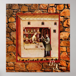 Poster PHARMACIE ANTIQUE, Pharmaciste, Médecine, Pharmaci