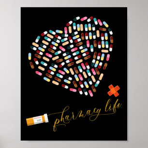 Poster Pharmacie de la vie Heart Happy Valentine