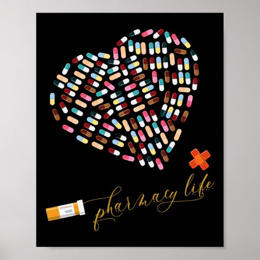 Poster Pharmacie de la vie Heart Happy Valentine (Devant)
