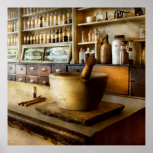 Poster Pharmacie - La source de mes maux de tête