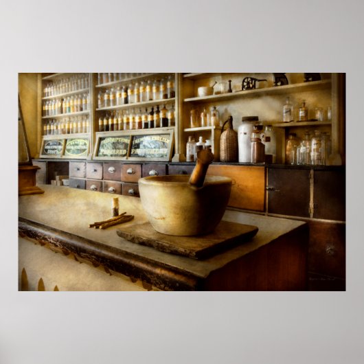 Poster Pharmacie - La source de mes maux de tête (Devant)