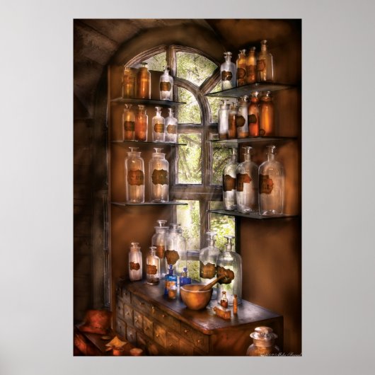 Poster Pharmacien - Diverses potions (Devant)