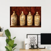 Poster Pharmacien - Ne regardez pas dans ces pots de bisc (Bureau à domicile)