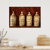 Poster Pharmacien - Ne regardez pas dans ces pots de bisc (Cuisine)