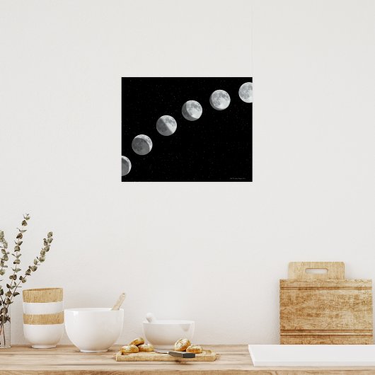 Poster Phases de la lune (Cuisine)