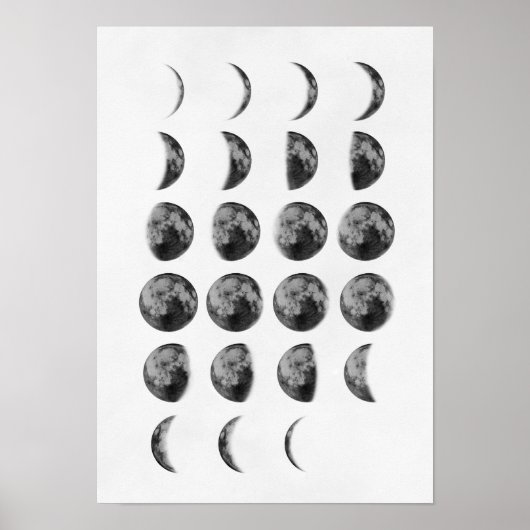 Poster Phases de la lune OEuvre murale (Devant)