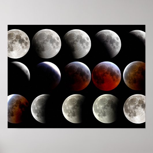 Poster Phases de lune (Devant)