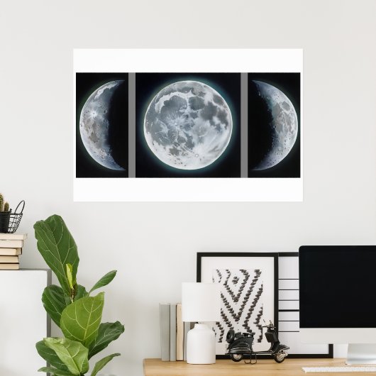 Poster Phases de lune (Bureau à domicile)