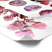 Poster Phases de lune opale de l'Améthyste botanique (Coin)