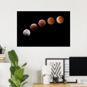Poster Phases de Pleine lune Total Éclipse lunaire | Colo (Bureau à domicile)
