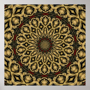 Poster Phéasant Feathers Kaleidoscope