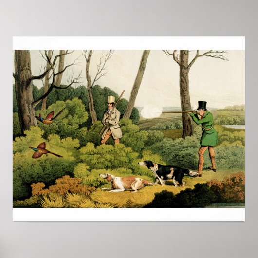 Poster 'Pheasant Shooting', pub. par Thomas McLean, 1820  (Devant)