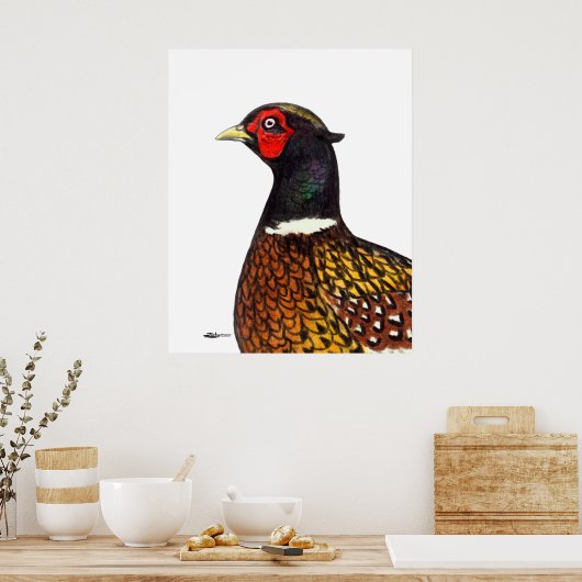 Poster Pheasant : Tête de Ringneck (Cuisine)