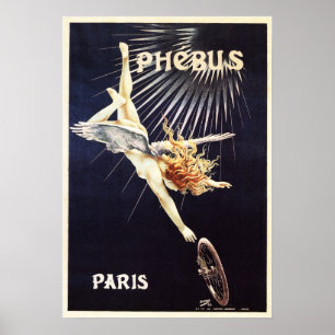 Poster PHEBUS CYCLES 1896 Paris Vieux-Paris Art nouveau