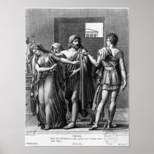 Poster Phèdre, Thésée et Hippolyte