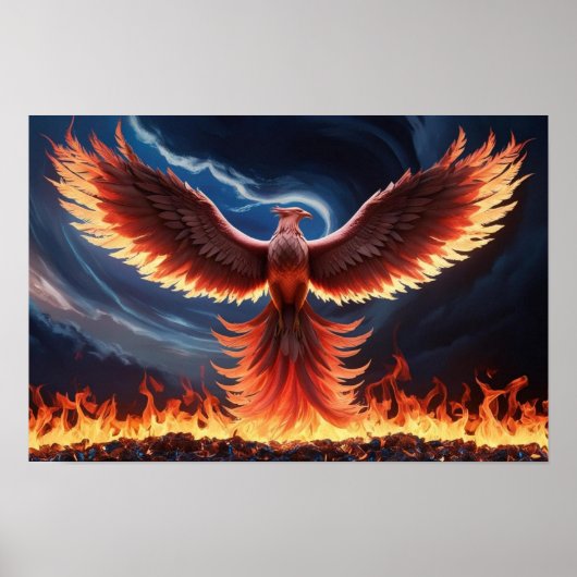 Poster Phénix ardent s'élevant des cendres (Devant)