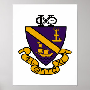 Poster Phi Chi Theta Crête de couleur