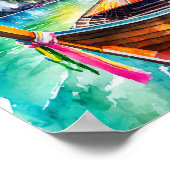 Poster Phi Phi Island Krabi Thaïlande Aquarelle (Coin)