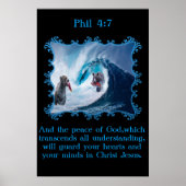 Poster Phil 4:7 Ours grizzlis dans l'océan (Devant)