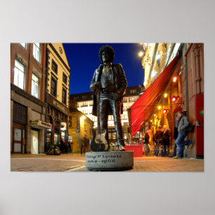 Poster Phil Lynott Sculpture/ Dublin