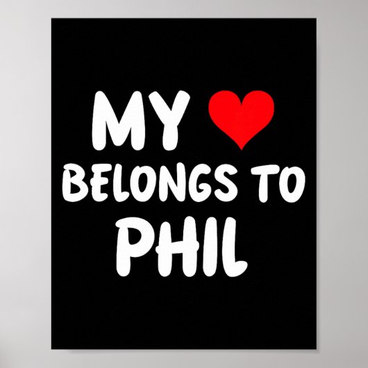 Poster Phil - My Heart Belongs To Phil - Love  (Devant)