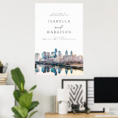 Poster PHILADELPHIA Skyline Destination Mariage Bienvenue