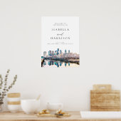 Poster PHILADELPHIA Skyline Destination Mariage Bienvenue (Cuisine)