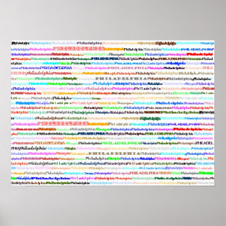 Poster Philadelphia Text Design II