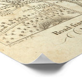 Poster Philadelphie à Washington Carte routière (Coin)