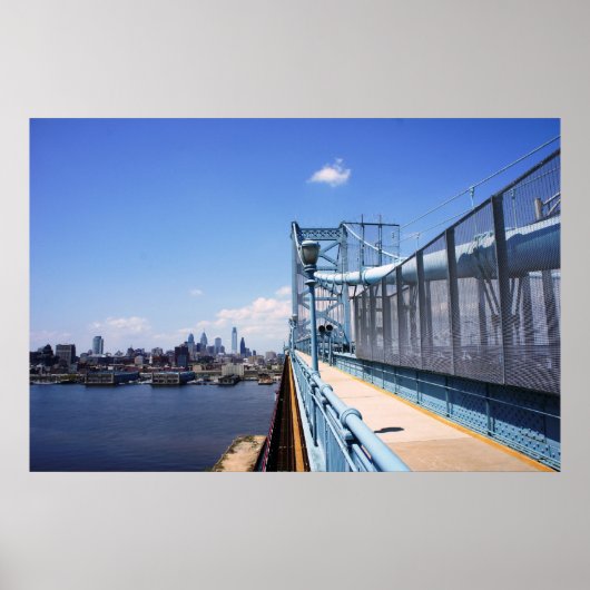 Poster Philadelphie au-dessus du pont (Devant)