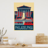 Poster Philadelphie bleu (Cuisine)