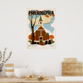 Poster Philadelphie - États-Unis (Cuisine)