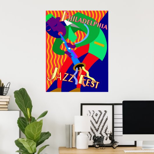Poster Philadelphie Jazz Fest (Bureau à domicile)