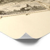 Poster Philadelphie, PA Carte panoramique - 1876 (Coin)