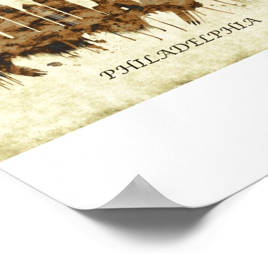 Poster Philadelphie Pennsylvanie (Coin)