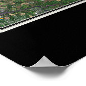 Poster Philadelphie Pennsylvanie Carte de l'affiche satel (Coin)