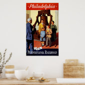 Poster Philadelphie - Pennsylvanie Chemin de fer Vintage (Cuisine)