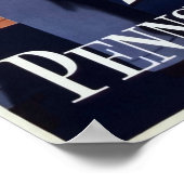 Poster Philadelphie - Pennsylvanie Chemin de fer Vintage (Coin)