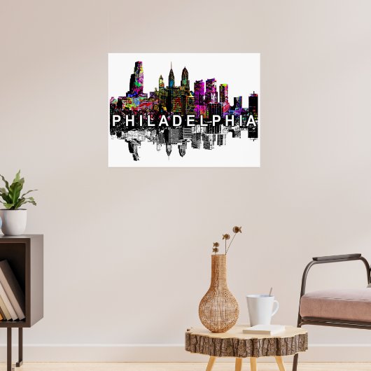 Poster Philadelphie, Pennsylvanie en graffiti (Salon 3)
