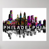 Poster Philadelphie, Pennsylvanie en graffiti (Devant)